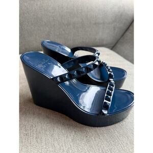 CARMEN SOL Tonino Pump Sandal Navy Blue Women's 9